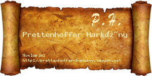 Prettenhoffer Harkány névjegykártya